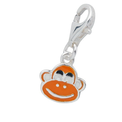 Sterling Silver Enamel Kidz Charm - Monkey