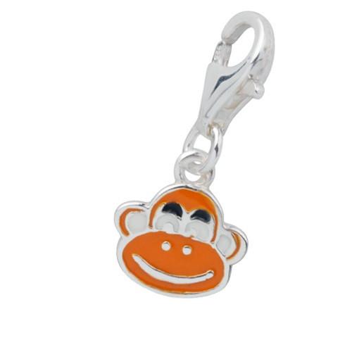 Sterling Silver Kidz Charm Sterling Silver Enamel Kidz Charm - Monkey - Jewellery Princess