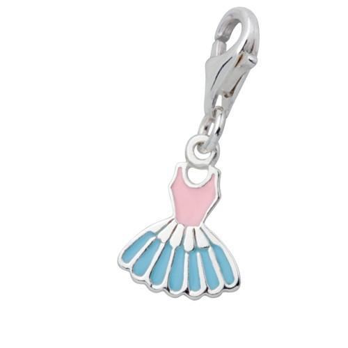 Sterling Silver Kidz Charm Sterling Silver Enamel Kidz Charm - Tutu - Jewellery Princess