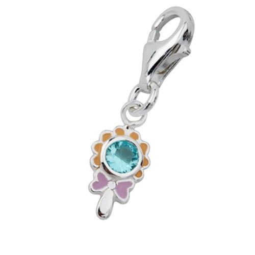 Sterling Silver Kidz Charm Sterling Silver Bling Kidz Charm - Mirror - Jewellery Princess