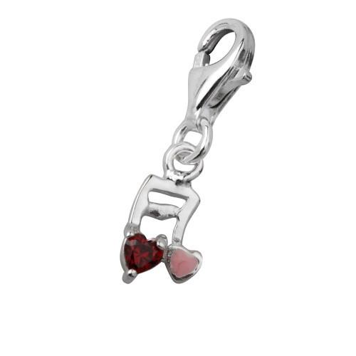 Sterling Silver Kidz Charm Sterling Silver Bling Kidz Charm - Musical Note - Jewellery Princess
