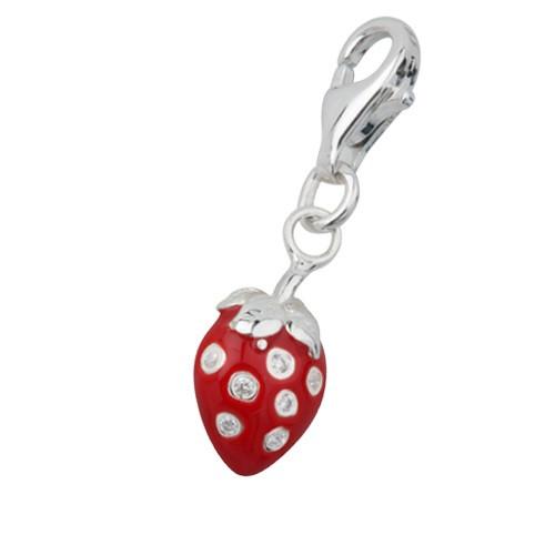 Sterling Silver Kidz Charm Sterling Silver Bling Kidz Charm - Strawberry - Jewellery Princess