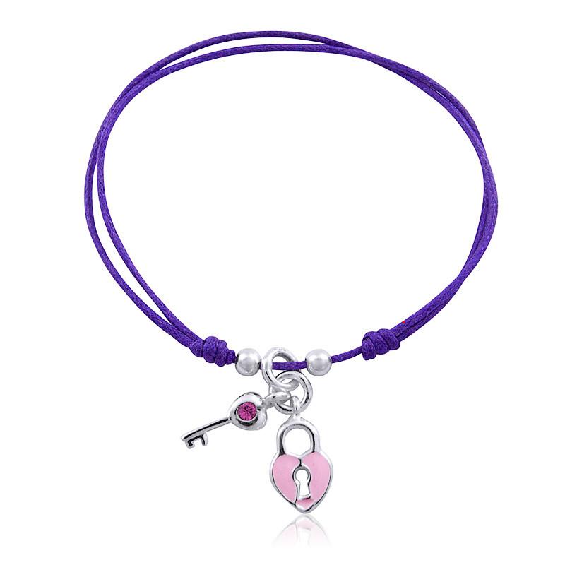 Silk Bling Bracelet Silk Bracelet with Sterling Silver Bling and Enamel Charms - Mainly Silver