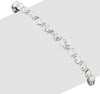 18kt White Gold Plated 18kt White Gold Plated Silver Bling Hinged Bracelet with Clear Swarovski Crystals - MSE Fashion