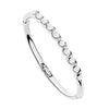 Rhodium Plated Bracelet 18kt White Gold Plated Silver Bling Hinged Bracelet 2 with Clear Swarovski Crystals - MSE Fashion