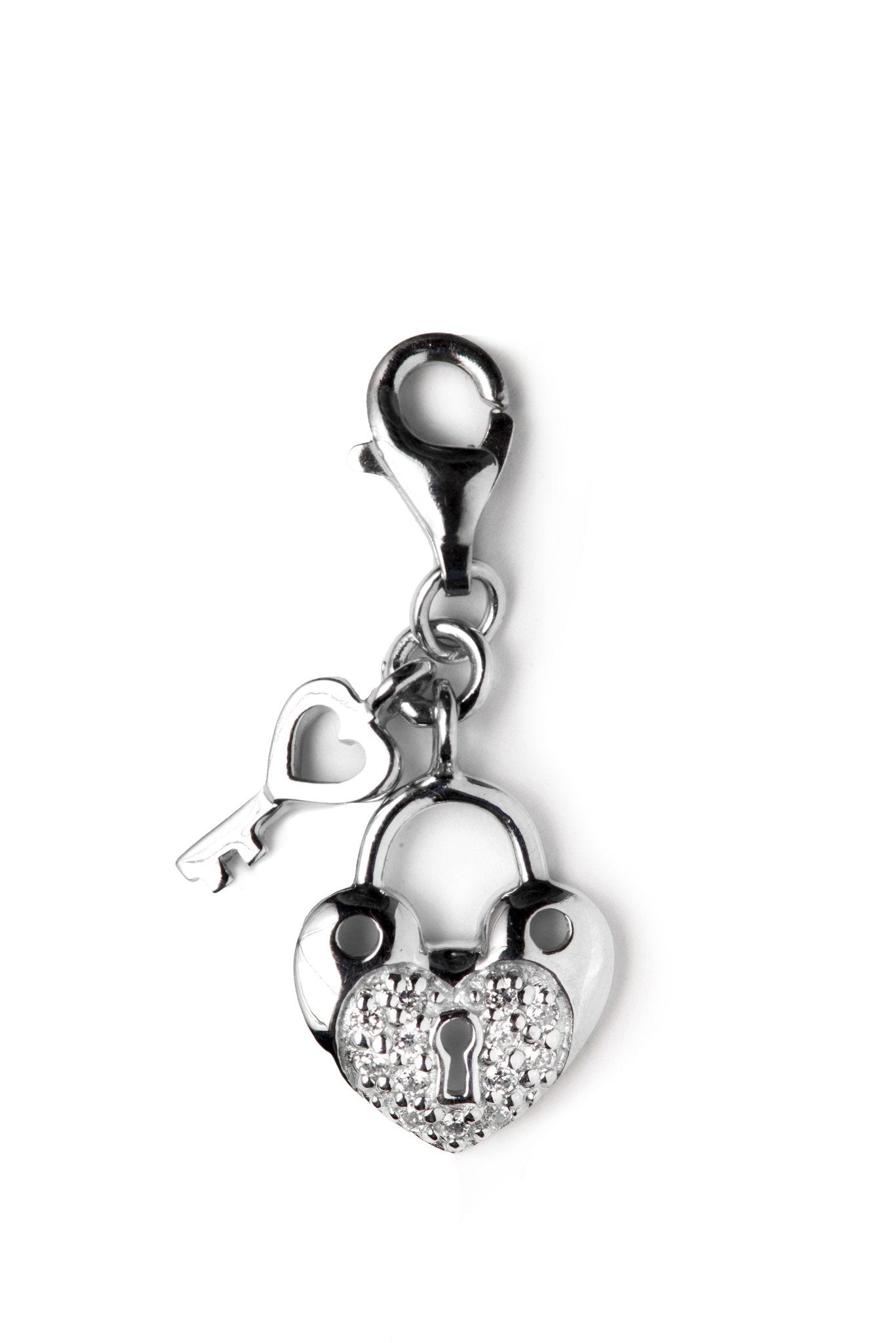 Sterling Silver Kidz Charm Sterling Silver Bling Kidz Charm - Lock and Key - Shen Star