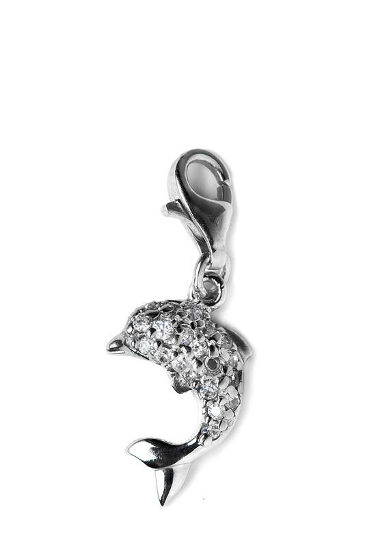 Sterling Silver Kidz Charm Sterling Silver Bling Kidz Charm - Dolphin - Shen Star