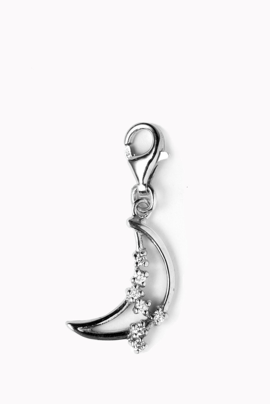 Sterling Silver Kidz Charm Sterling Silver Bling Kidz Charm - CZ Crescent Moon - Shen Star