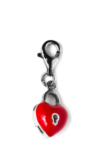 Sterling Silver Bling Kidz Charm - Heart-Shaped Lock