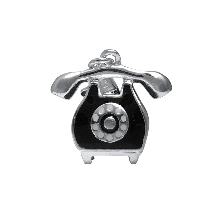 Sterling Silver Enamel Kidz Charm - Telephone