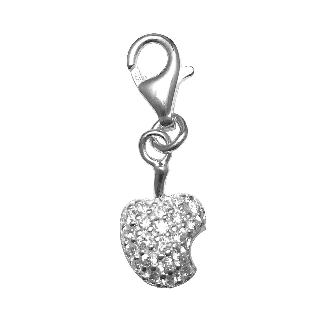 Sterling Silver Bling Kidz Charm - Bitten Apple