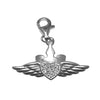 Sterling Silver Bling Kidz Charm - Winged Heart