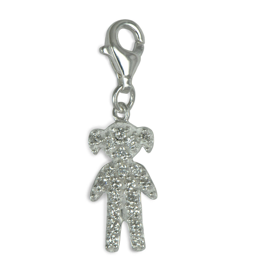 Sterling Silver Kidz Charm Sterling Silver Bling Kidz Charm - Girl - Shen Star