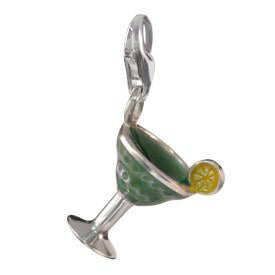 Sterling Silver Enamel Charms Sterling Silver Enamel Charm - Martini Green - Verado