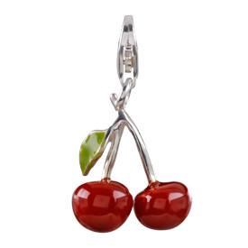 Sterling Silver Enamel Charms Sterling Silver Enamel Charm - Cherries - Verado
