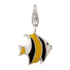 Sterling Silver Enamel Charms Sterling Silver Enamel Charm - Angel Fish - Verado