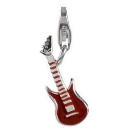 Sterling Silver Enamel Charms Sterling Silver Enamel Charm - Electric Guitar 2 - Verado