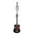 Sterling Silver Enamel Charm - Acoustic Guitar (Black / Red)