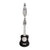 Sterling Silver Enamel Charm - Acoustic Guitar (Black)