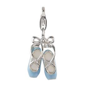 Sterling Silver Enamel Charms Sterling Silver Enamel Charm - Ballet Shoes 3 - Verado