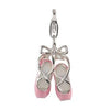 Sterling Silver Enamel Charms Sterling Silver Enamel Charm - Ballet Shoes 2 - Verado