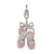 Sterling Silver Enamel Charm - Ballet Shoes (Pink)