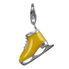 Sterling Silver Enamel Charms Sterling Silver Enamel Charm - Ice Skates - Verado