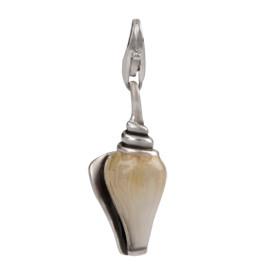 Sterling Silver Enamel Charms Sterling Silver Enamel Charm - Conch Shell - Verado