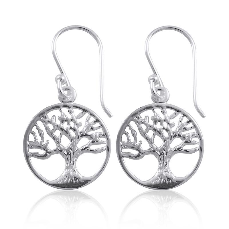 Sterling Silver Earrings Sterling Silver Tree of Life Earrings - Mainly Silver