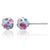 Sterling Silver Enamel Earrings with Cubic Zirconias