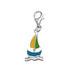 Sterling Silver Enamel Kidz Charm - Sail Boat