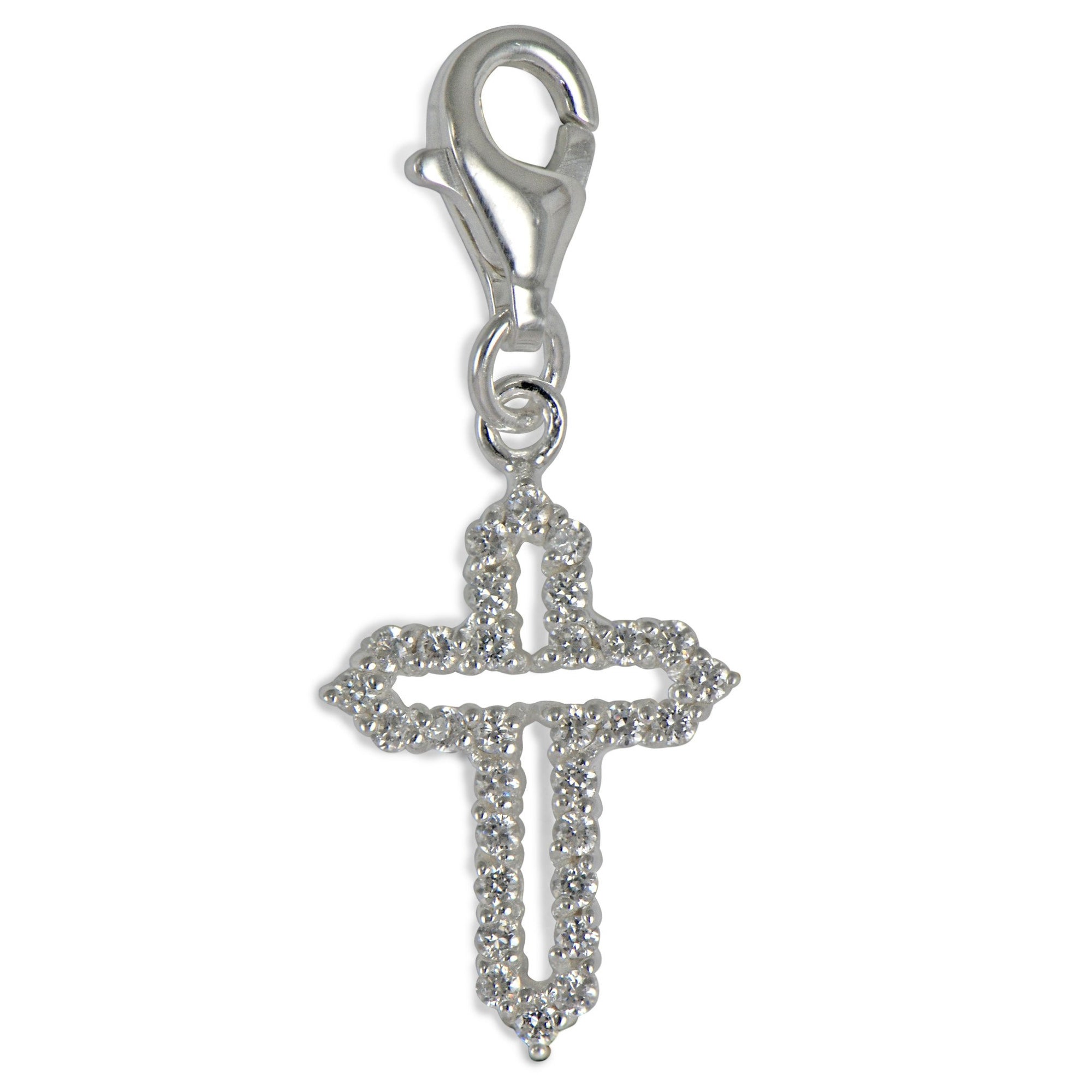 Sterling Silver Kidz Charm Sterling Silver Bling Kidz Charm - Cross - Shen Star