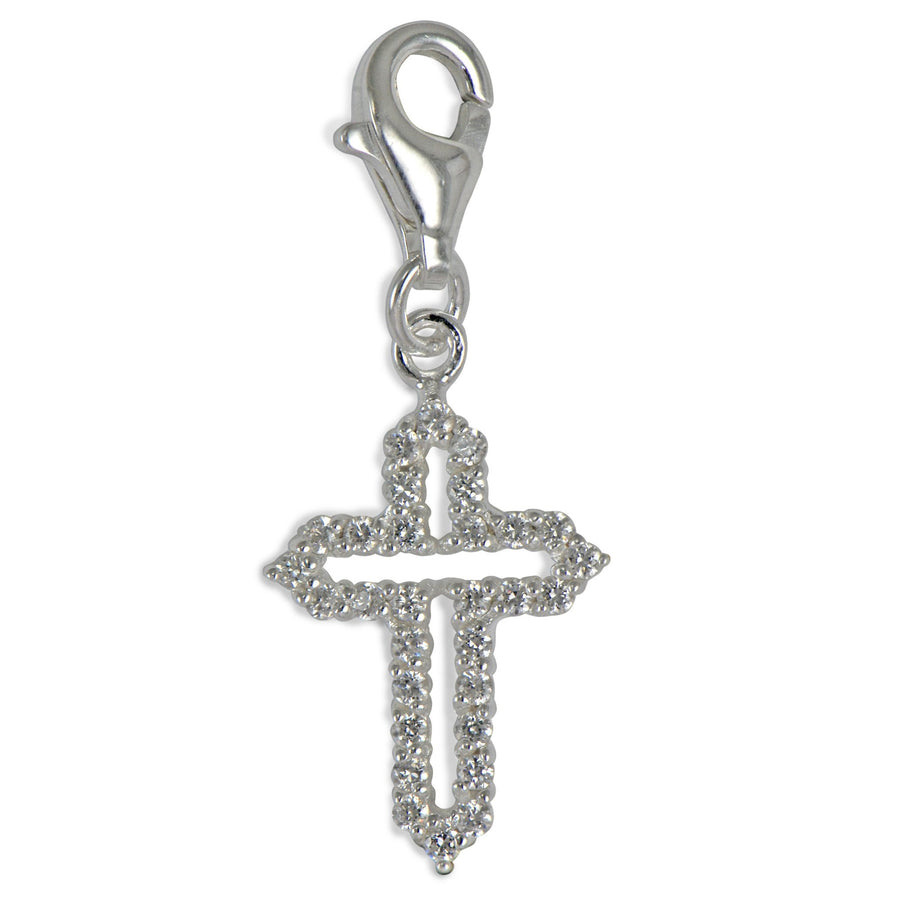 Sterling Silver Kidz Charm Sterling Silver Bling Kidz Charm - Cross - Shen Star