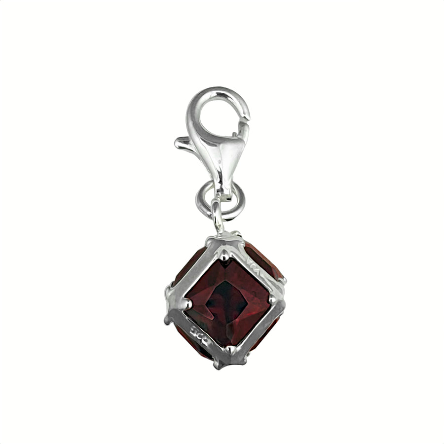 Sterling Silver Bling Kidz Charm - Garnet