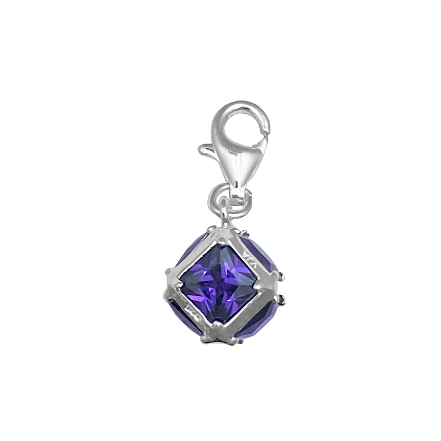 Sterling Silver Bling Kidz Charm - Amethyst