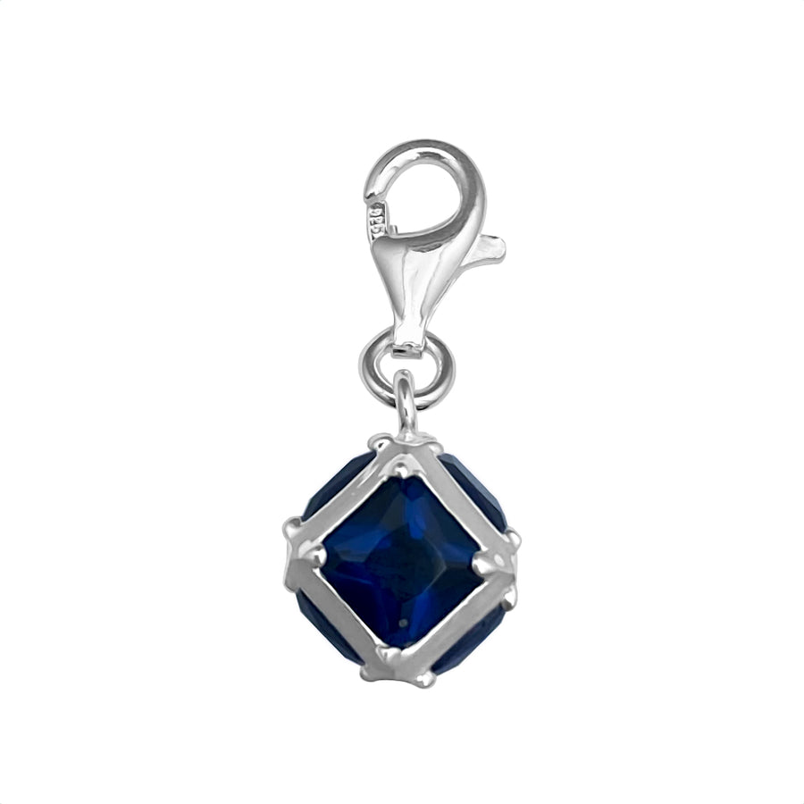 Sterling Silver Bling Kidz Charm - Blue Sapphire