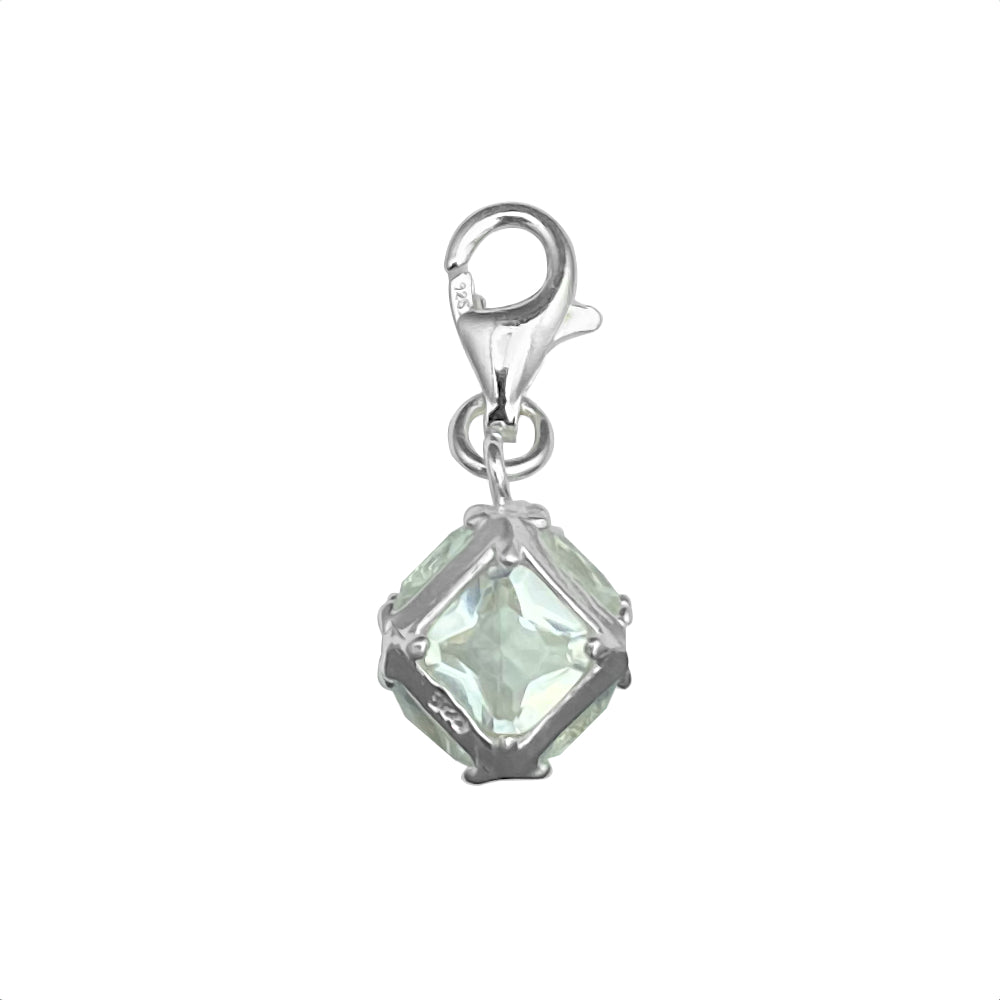 Sterling Silver Bling Kidz Charm - White