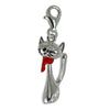 Sterling Silver Bling Kidz Charm - Cat with Scarf