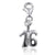 Sterling Silver Numerical Charm - No.16