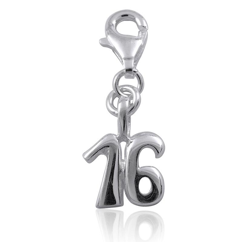 Sterling Silver Charm Sterling Silver Numerical Charm No.16 - Verado