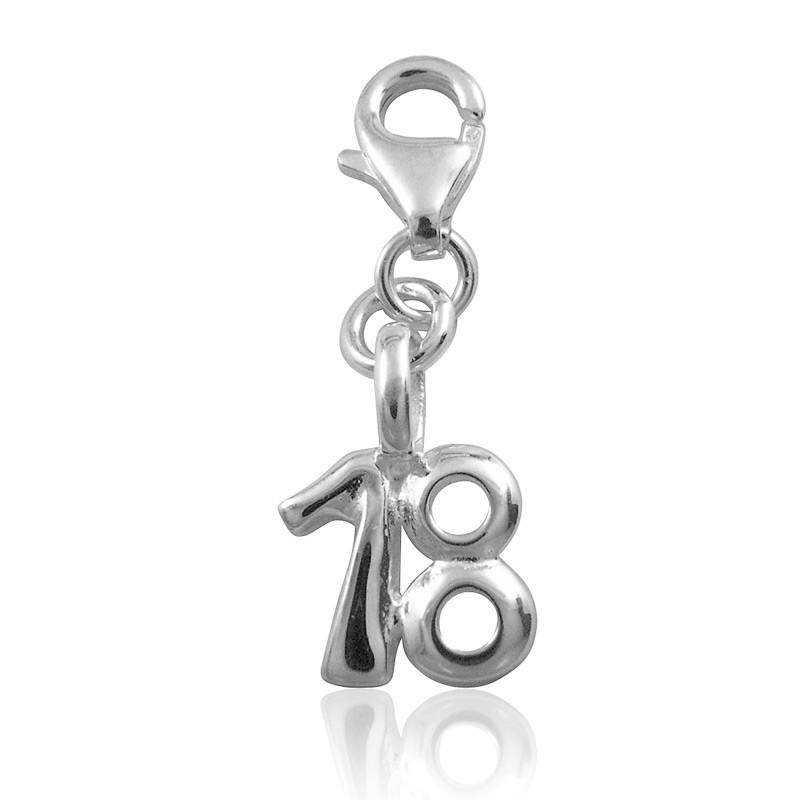 Sterling Silver Charm Sterling Silver Numerical Charm No.18 - Verado