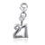 Sterling Silver Numerical Charm - No.21