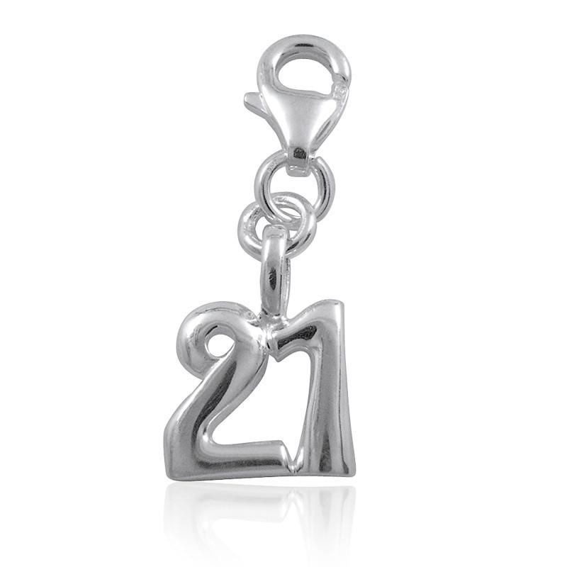 Sterling Silver Charm Sterling Silver Numerical Charm No.21 - Verado