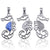 Sterling Silver Bling Pendant - Seahorse