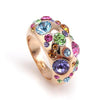 Rose Gold Ring Rose Gold Plated Ring featuring Multiple Large Swarovski Crystals - MSE Fashion