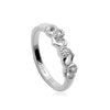 18kt White Gold Plated 18kt White Gold Plated Clear Bling Ring featuring Swarovski Crystals - MSE Fashion