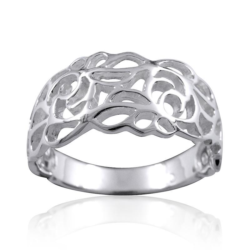 Sterling Silver Ring Sterling Silver Filigree Ring - Mainly Silver