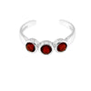 Sterling Silver Garnet Toe Ring Bling