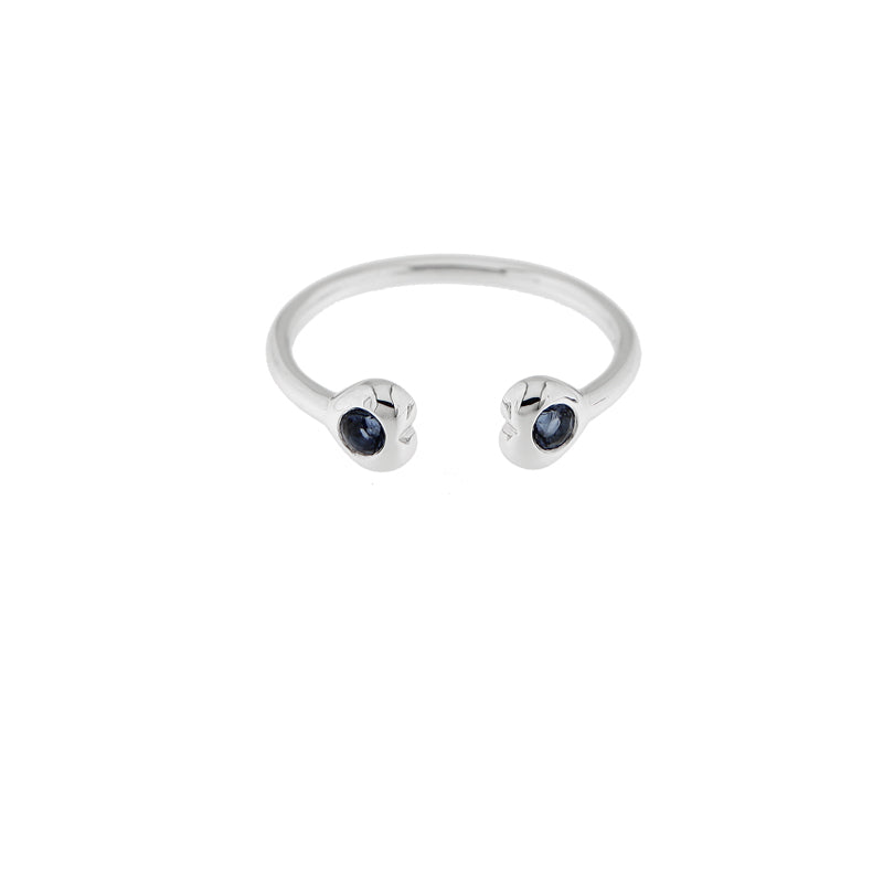 Sterling Silver Toe Ring Sapphire Bling