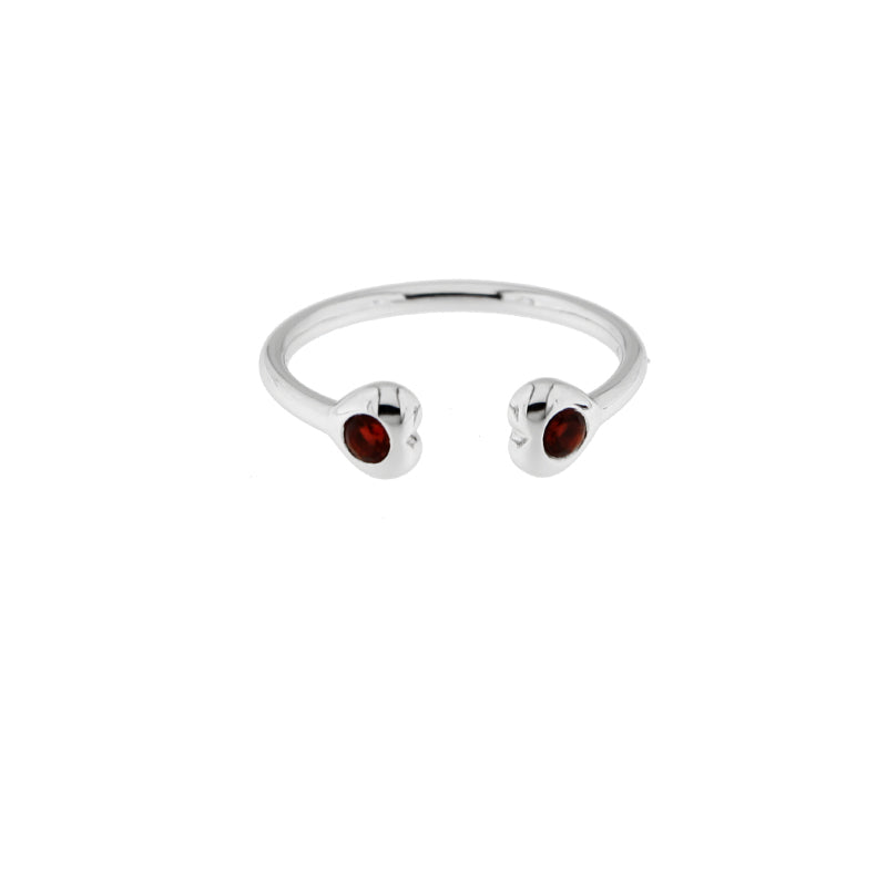 Sterling Silver Toe Ring Garnet Bling